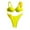 Yellow, variant on Linfrsh Bikini Set for Women Two Piece Swimsuits V Neck High Waist Crisscross Back Straps Womens Swimwear Yellow,M
