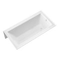 thumbnail image 3 of Anzzi 5 ft. Acrylic Left Drain Rectangle Tub in White With 34 in. x 58 in. Frameless Tub Door in Brushed Nickel, 3 of 6
