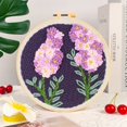 thumbnail image 4 of Coarse Yarn Punch Embroidery Kit | Flower Series DIY Needle Felting Set – Complete Craft Supplies with Needle, Yarn, 20cm Canvas, Floral Design, Beginner Friendly Gift, 4 of 6