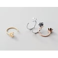 thumbnail image 6 of K-KED Real 925 Silver /Rose Gold Pull Through Earrings Love Valentines Crystal-Gold-CLEAR, 6 of 8