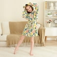 thumbnail image 3 of FORMRS Niños Bathrobe Unisex Hooded Robe Soft Plush Pajamas Sleepwear, Size 4-6T, Citrus Fruits, 3 of 7