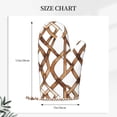 thumbnail image 2 of A Pair Of Heat Insulation And Anti-Perm Gloves 7×11in Thick Anti-Perm Palm With Silicone Piece Lanyard Design Is Easy To Hang Brown Moroccan Trellis Hand-Drawn Sketch_1, 2 of 8