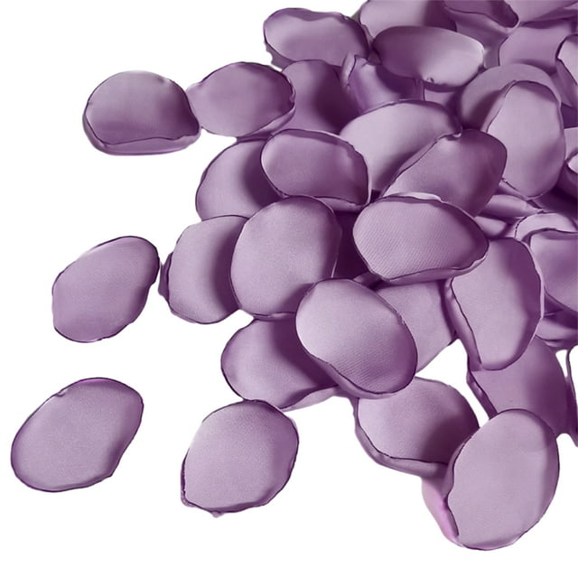 Youkk 400pcs Versatile Silk Rose Petals For Creative DIY Projects Fake Scatter Petals bean paste purple solid color 1Set