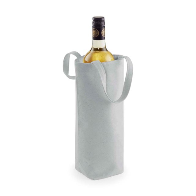 Westford Mill - Bolsa de algodón para botella (Gris Claro)