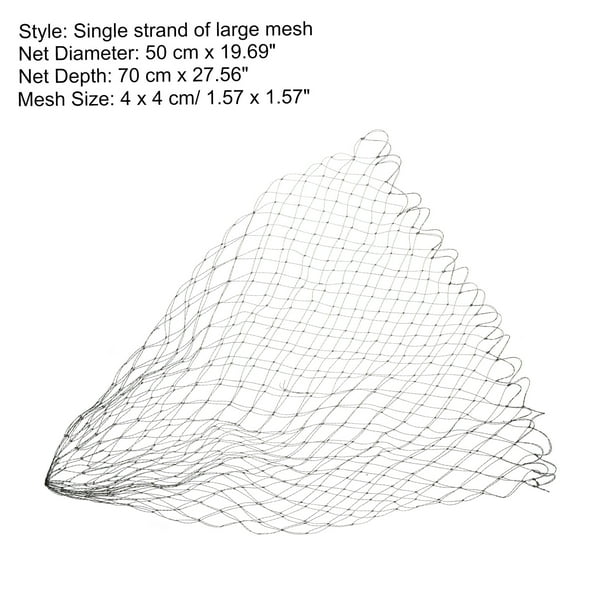 Uxcell 19.7" PE Foldable Landing Net Fishing Net Replacement 1.18" Mesh  Gray - Walmart Business Supplies