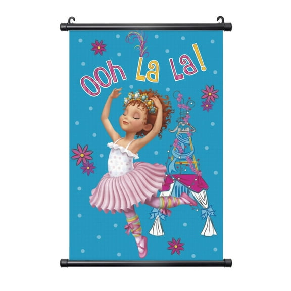 Fancy Nancy Hanging Poster, Black Plastic Shaft Wall Hanging Posters Scroll Hanger, Canvas Artwork Wall Art Painting Decor for Living Room Bedroom Office 16"X24"