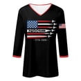 thumbnail image 4 of Women's Casual Shirts 4th Of July 250th Anniversary 3/4 Sleeve Graphic Print T Shirt Raglan Sleeve Casual Top Independence Day Summer Outfit Loose Patriotic Shirts L, 4 of 4