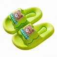 thumbnail image 5 of kpoplk Kids Sandals EVA Cloud Slides Animal Open Toe Beach Pool Shoes Non-slip Girls Boys Cozy Summer Slippers(Green,13), 5 of 5