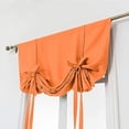 thumbnail image 3 of Nvzi Cortina opaca con lazo, aislante térmico, ajustable, para ventanas pequeñas, con bolsillo para barra (39" x 55", naranja), 3 of 5