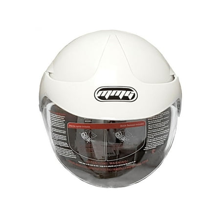 Motorcycle Scooter Open Face Helmet DOT Street Legal - Flip Up Shield (XL, Shiny