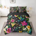 thumbnail image 2 of Castle Fairy Gradient Hummingbird Bedding Comforter Set,Colorful Flowers Full Bedding Set, 2 of 8