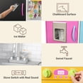 thumbnail image 3 of COCLUB Play Kitchen, Wooden Kids Kitchen Playset with Chalkboard, Ice Maker, Play Phone, Cookware Accessories, Microwave Toy Kitchen Gift for Boys Girls Age 3-8 Colour, 3 of 9