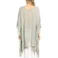 thumbnail image 2 of Sakkas Regina Women's Lightweight Stonewashed Poncho Top Blouse Caftan Cover up - Stone - One Size Regular, 2 of 5