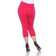 thumbnail image 4 of White Mark Women's Plus Size Super Soft Capri Leggings, 4 of 5