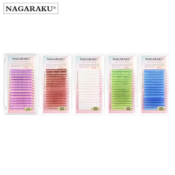 NAGARAKU Autofan Extensiones De Pestañas En Ombre Color Bloom Faux Mink Premium Make Fans Gao Jinjia unisex