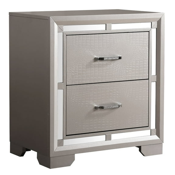 Glory Furniture Alana Nightstand in Champagne Color