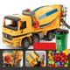 thumbnail image 1 of Camión mezclador de cemento Modelo de simulación de juguete de gran tamaño con cubo de almacenamiento Frijoles coloridos Mezclador de cemento Vehículos de juguete para niños de gran tamaño sin sonido, 1 of 5