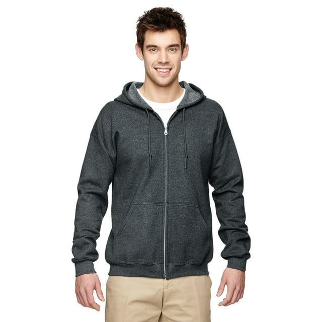 Gildan Sweat à Capuche à Fermeture à Glissière Complet pour Adulte