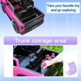thumbnail image 6 of iRerts 24V Kids Ride on Toy UTV, Ride on Cars with Remote Control, Bluetooth Music, 4 Wheel Suspension, Rear Storage Space, Electric Vehicles Cars for Kids Boys Girls Gifts 3-6 Year Old, Pink, 6 of 11