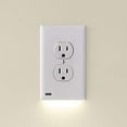 thumbnail image 1 of Single - SnapPower GuideLight for Outlets [New Version - LED Light Bar] - Night Light - Electrical Outlet Wall Plate With LED Night Lights - Automatic On/Off Sensor - (Duplex, White), 1 of 10