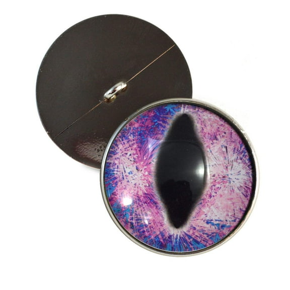 Sparkling Pink Dragon Sew-On Button Glass Eyes