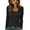 Black, variant on purcolt Women's Lace Long Sleeve Shirts Ribbed Knit Scoop Neck Slim Fit Tunic Tops Casual Trendy Blouses Going Out Tops