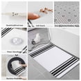 thumbnail image 6 of Black White Stripe, Bath Mat 3 Piece Bathroom Rug Set, Abstract Geometric Non Slip Bath Rug Contour Mat and Toilet Lid Cover, Absorbent Shower Mats Soft Bath Rugs and Mats Sets, 6 of 8