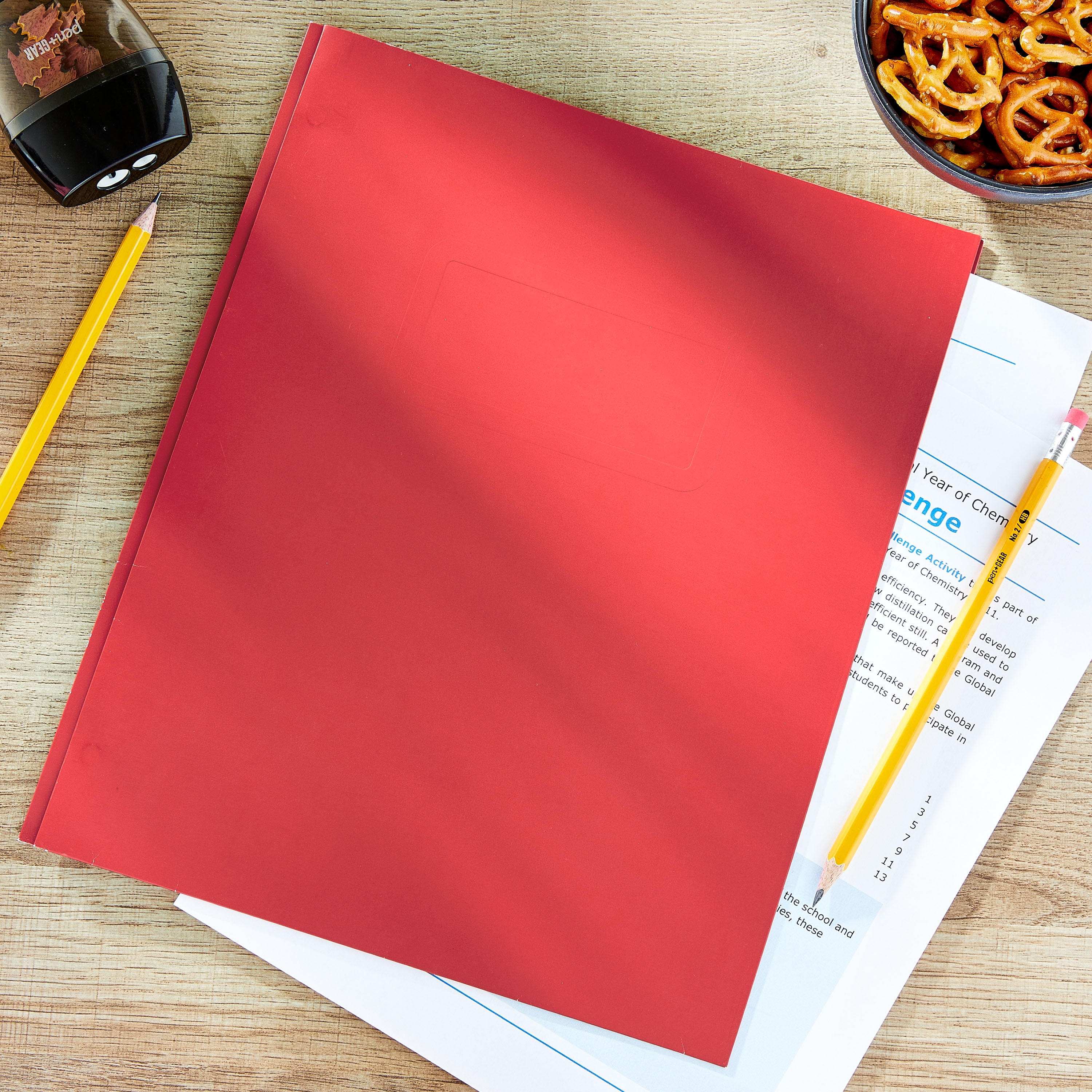 (10 pack) Pen+Gear 3-Prong Paper Folder, Solid Red Color, Letter Size
