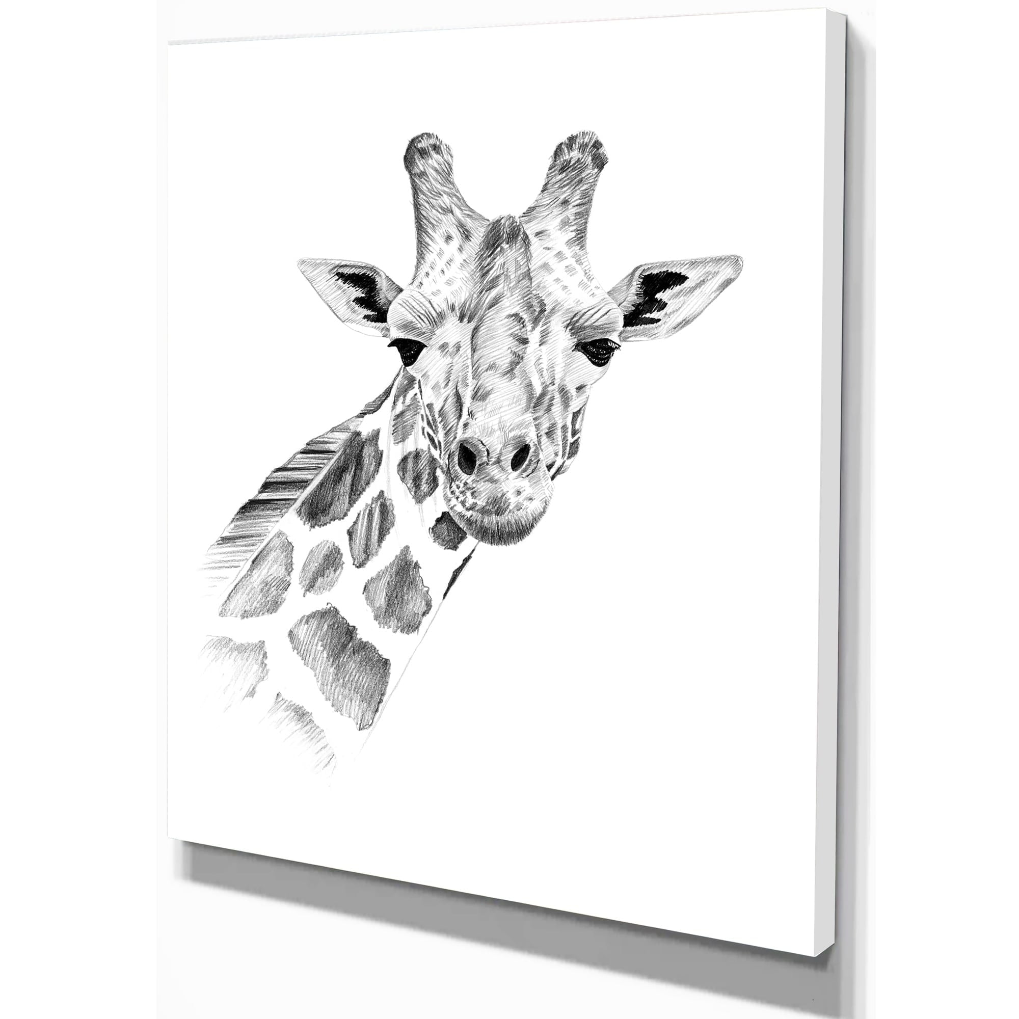 D Giraffe In Black And White Art Print Home Decor Wall Art Poster