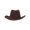 Brown, variant on Glitter Sequin Trim Cowboy Hat - Light Pink