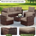 thumbnail image 6 of PUKNLY Outdoor Furniture Replacement Cushions, Fits 6-seat Sectional Rattan Conversation Set, 14 Piece Patio Water-Resistant Replacement Sofa Cushions, Liner&Cover（Khaki）, 6 of 8