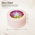 thumbnail image 2 of Yiaed Colorful Tie Dye Stained Glass 3 Print Travel Jewelry Case Bridesmaid Gift Boxes Jewelry Travel Organizer Small Round Jewelry Box Mini Storage-Pink, 2 of 7