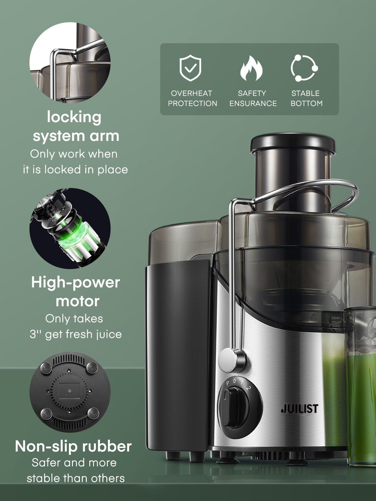 Juilist Juicer Machine with 3-Inch Feed Chute photo 5