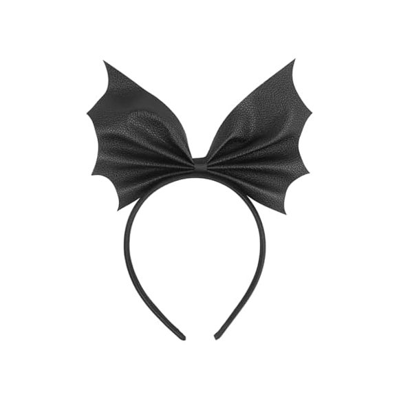 wonima44 Halloween Bat Headband, Black Bat Wing Hair Bow Hairband, Festival Masquerade Party Decoration Role Play Headwear for Women Girls