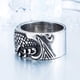 thumbnail image 3 of Qarigey Anillo de estilo étnico a la moda de acero, anillos redondos simples, joyería, accesorio de vestir para parejas para fiesta diaria Ropa, zapatos y accesorios Miscelánea Talla 12 Qarigey  AP015063-06, 3 of 6