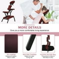 thumbnail image 4 of Portable Massage Chair Folding Tattoo Salon Spa Chair W/Carrying Case, Adjustable Lightweight Travel Therapy Chair, Burgundy, 4 of 5