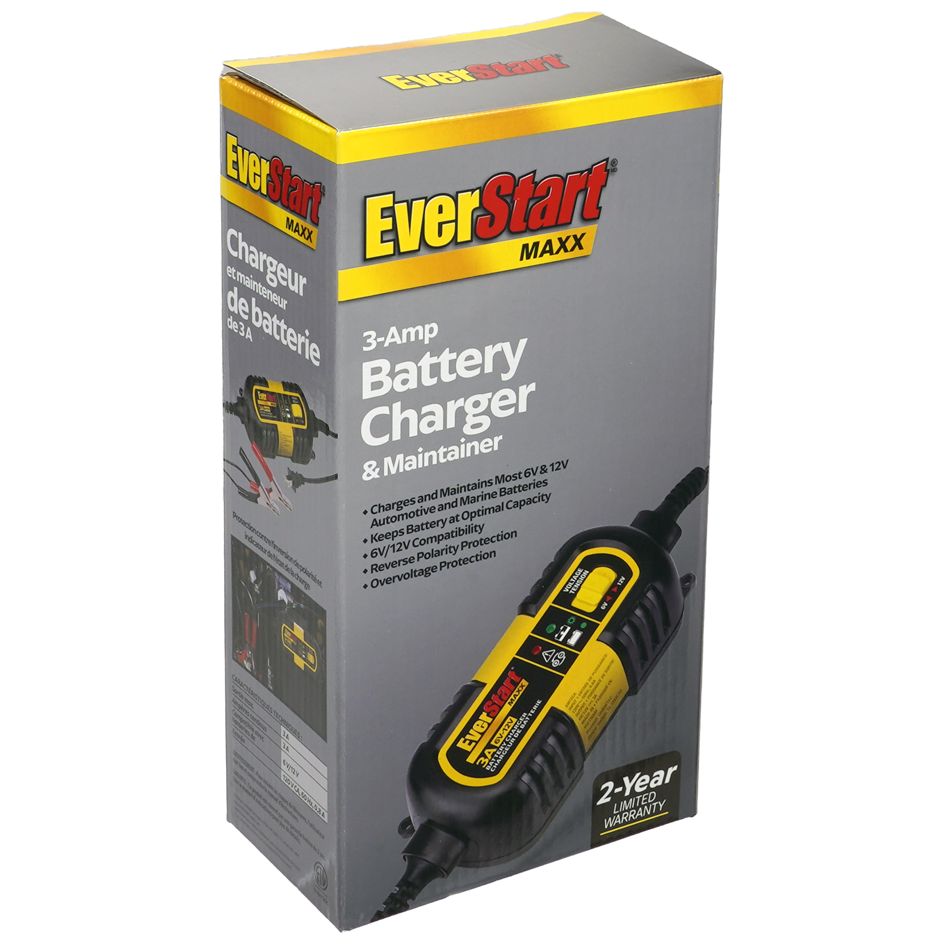 EverStart MAXX 3 Amp 6V/12V Automotive Battery Charger (BC3E) - New - image 3 of 7