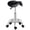 Black, variant on IVV 20"-25.6" Height Adjustable Backless Stool with 360° Rotating Casters, Black PU Leather Upholstered Saddle Seat, for Salon, Makeup Vanity, Tattoo, or Office