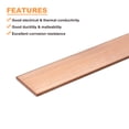 thumbnail image 3 of Uxcell 1Pack Copper Flat Bar, 5/64" Thickness x 1" Width x 10" Length Copper Bar Stock, 3 of 6