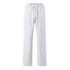 thumbnail image 3 of Pantalones de Lino de los Hombres con Cordón Elástico de Color Sólido Pantalones Sueltos 60% Algodón 40% Lino, Pantalones Casuales para el Verano, 3 of 5