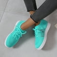 thumbnail image 2 of JINMGG Sneakers for Women Plus Clearance Women Lace Up Sneakers Color Solid Color Shoes Plus Size Fashion Sports Casual Shoes Green 40, 2 of 4