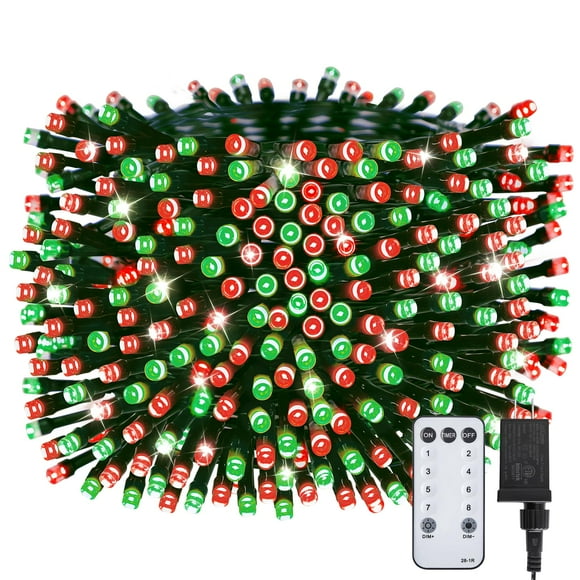 Luces navideñas Minetom rojas y verdes, 200 LED, 20 m, para exteriores