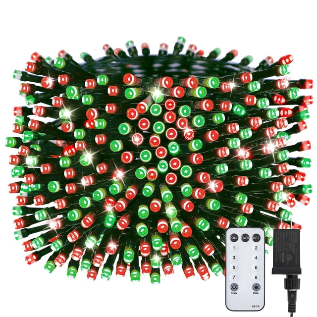 Luces navideñas Minetom rojas y verdes, 200 LED, 20 m, para exteriores