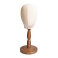 thumbnail image 1 of TISHITA Mannequin Head Sturdy Hat Storage Rack Portable Smooth Wooden Base Standing, 1 of 8