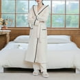 thumbnail image 4 of Wiyuqeen Womens Long Fleece Robe with Hood Warm Soft Anke Length Flannel Bathrobes for Winter Thicker Long House Coat with Pockets, 4 of 5