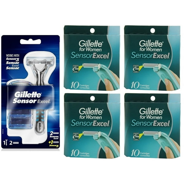 Gillette Sensor Excel Razor w/ 3 Cartridges + Gillette Sensor for Women