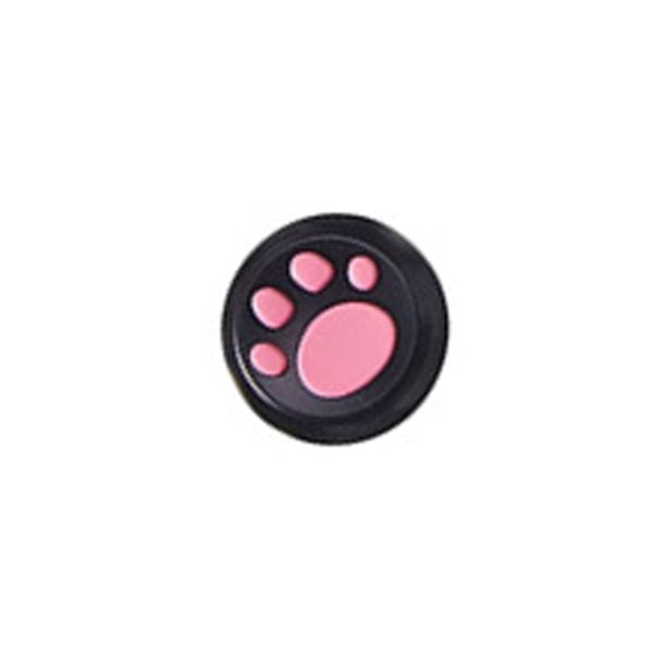 Seitruly Grips Caps Cóncavo Cómodo Útil Forma de pata de gato Thumbstick Cover Controller Accesorios para doméstico rosa sobre negro Type1 NO1