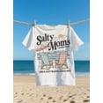 thumbnail image 3 of Salty Moms Graphic Woman Beach Club Comfortable Colorful T-Shirt, Beach Club T-Shirt, Fashionable Beach T-Shirt, Summer Vibe T-Shirt Top, 3 of 6
