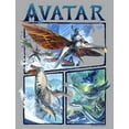 thumbnail image 2 of Men's Avatar: The Way of Water Watercolor Air and Sea Creatures Logo Sweatshirt Athletic Heather 2X Large, 2 of 4
