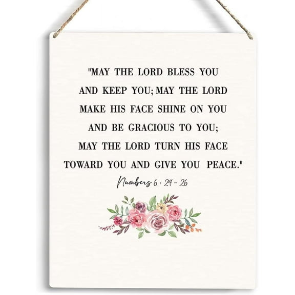 Christian Wall Art May The Lord Bless You And Keep You Christian Positive Quote Wall Decor Inspirational Religious Gifts Wall Decor Christian Bible Verse Wall Art Wooden Hanging Sign 8 X 10